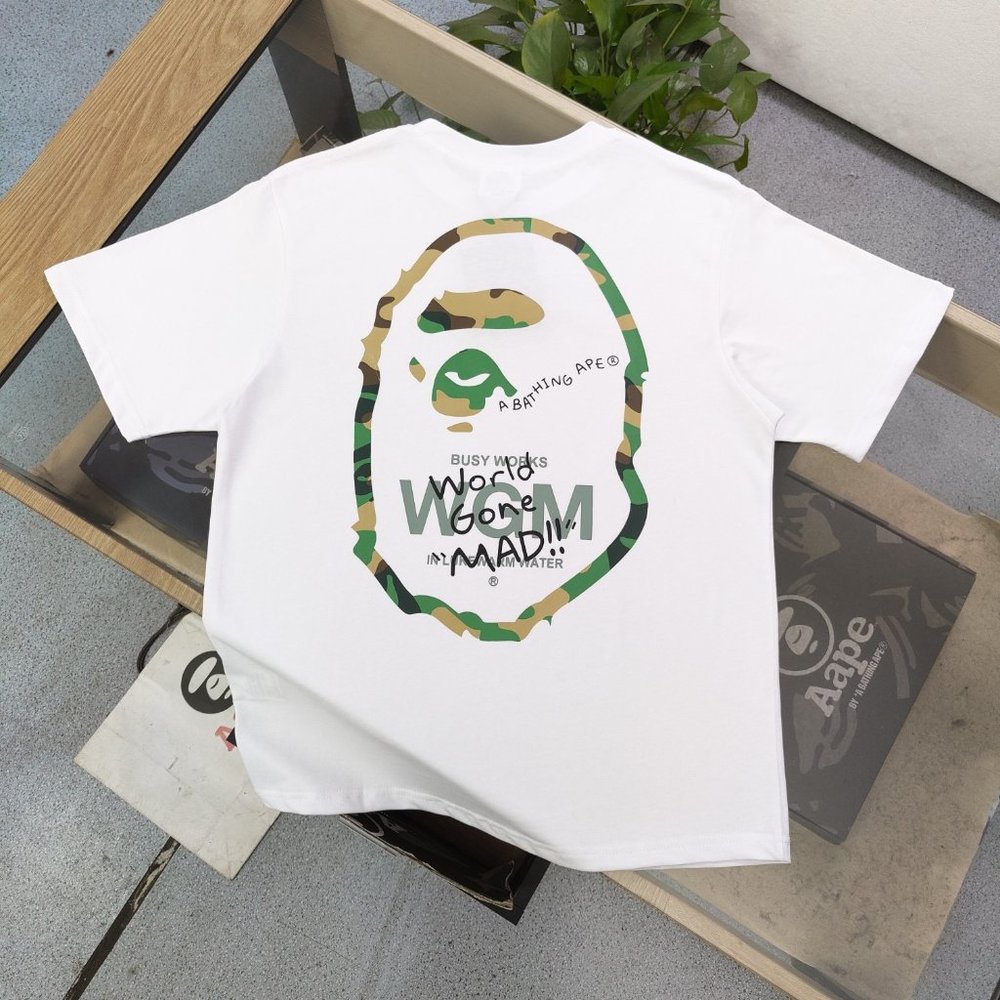 BAPE 猿人头经典字母印花短袖T恤  S .XS .L .XL